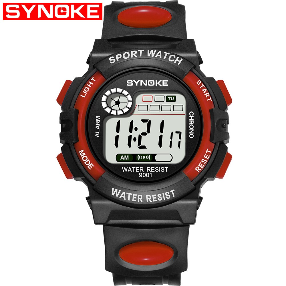 Waterdichte Synoke Kinderen Horloge Cartoon Kinderen Horloges Jongens Outdoor Digitale Kids Sport Terug Light Schokbestendig Kleurrijke A33