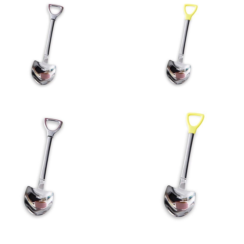 Stainless Steel Shovel Shape Spoon Tea Coffee Sugar Spoons Ice Cream Dessert Spoon