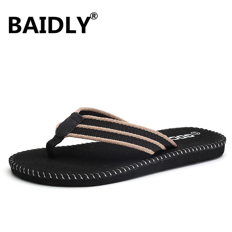 Herr flip flops bad strand sandaler tofflor för män lägenheter halkfria vattenskor inomhus & utomhus herr sandaler