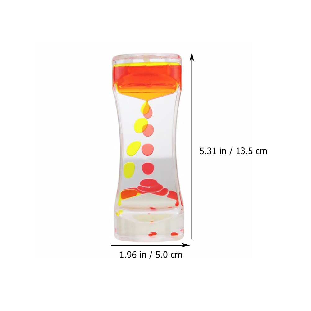 Slim Waist Liquid Motion Bubbler Timer Desk Two-color Action Liquid Timer