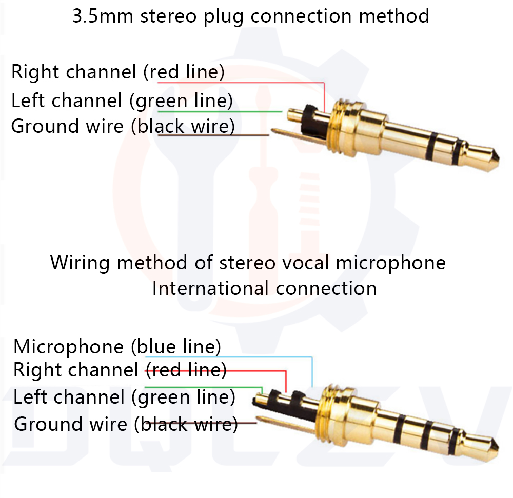 3.5MM Headphone Plug 3/4 Poles Stereo Male Gold Plating Audio Adapter 3.5 Hifi Speaker Earphone Jack AUX Solder Wire Connector