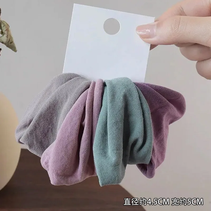 Juego de 4 cuerdas para el cabello gruesas y ensanchadas para mujer, coleteros, lazos para el cabello, bandas de goma, accesorios para el cabello de de Corea: Azul cielo