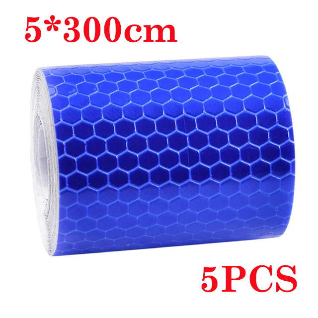 5*300 cm Auto Reflecterende Tape Sticker Veiligheid Mark Auto Styling Zelfklevende Waarschuwing Tape Motor Fiets Film decoratie Tool: Donkergrijs