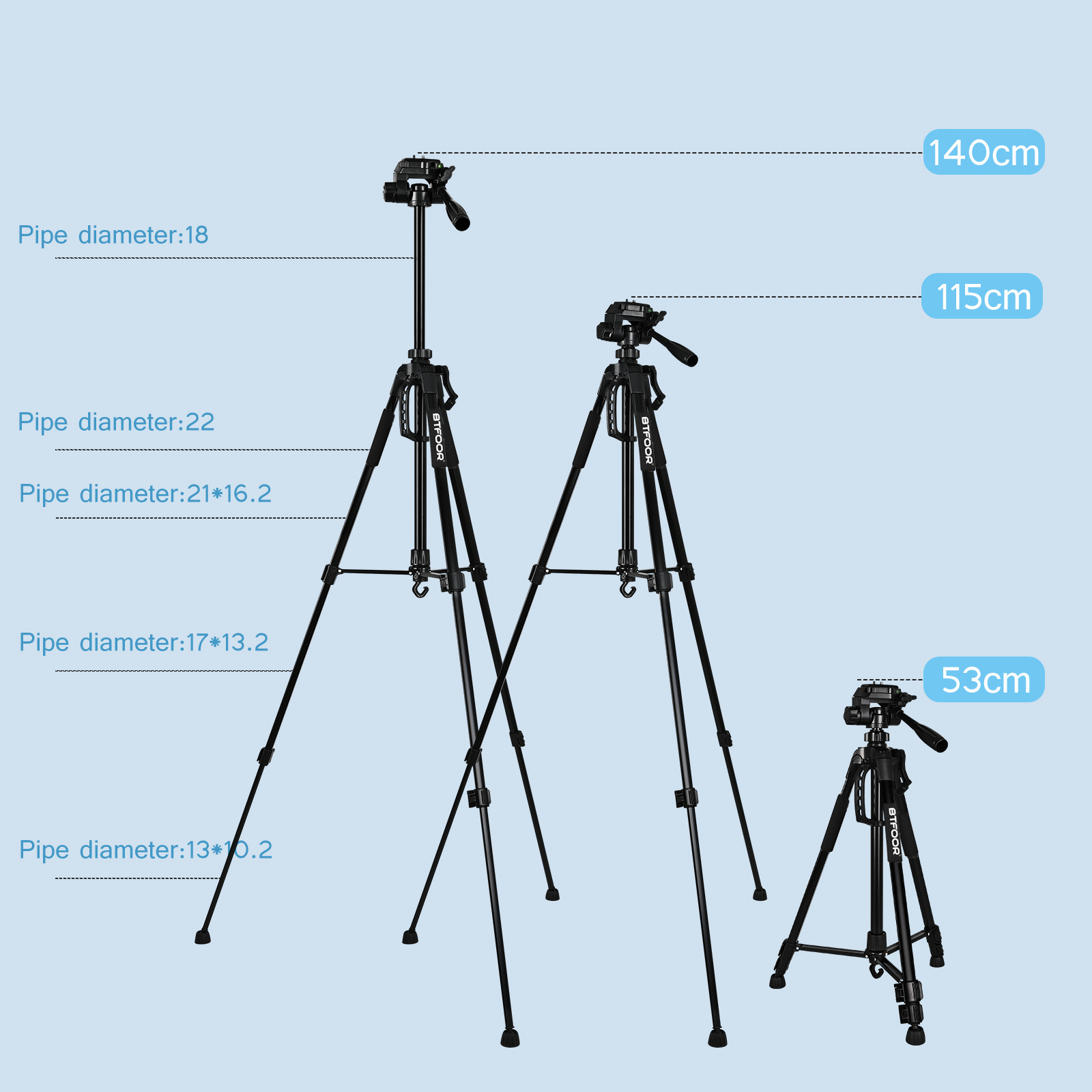 Tripé para câmera digital de viagem, 55 polegadas, 140cm, profissional, alumínio, suporte alto para telefone com placas rápidas, montagem pan head para dslr slr