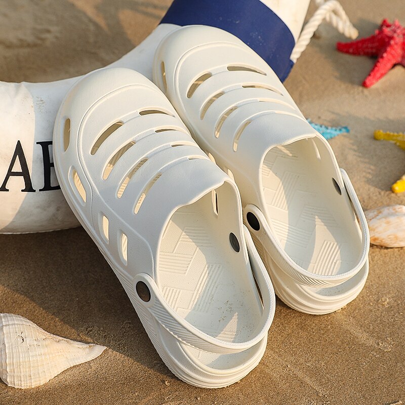 Weh vita sandaler hane vuxen lätt andas träskor skor eva sandalias herr sandaler sommar strand tofflor gummi träskor för män