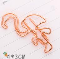 5 stk/sæt mini rosa guld flamingo kamera sakura krone stjerne papirclips bogmærke foto memo billet ringbind klip kontor stationion: 1