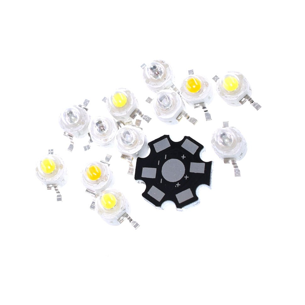 10PCS/LOT High power led beads 1w 3w 3.2V-3.6V white SMD Chip LED Diodes for DIY Bulb Light Beads For SpotLight Downlight Lamp