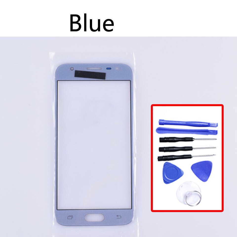 Pantalla táctil de 5,0 "J330 para Galaxy J3 , J330, J330F, SM-J330FN, SM-J330N/DS, LCD, frontal, lente exterior de cristal: Blue-With tool