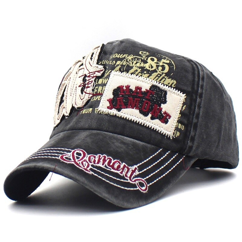 Vrouwen letter snapback hoeden baseball petten hiphop hoeden goedkope hoeden voor mannen gorras hoeden met gebogen rand schade pet vader hoeden: Zwart
