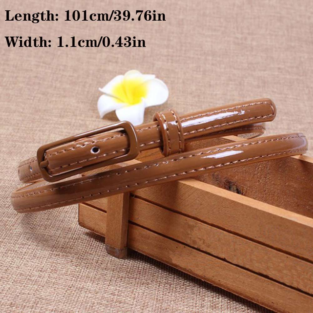 Vrouwen Candy Kleur Taille Riem Dunne Riem Broek Jean Riem Lichtmetalen Pin Buckle Broeksbanden Pu Leer Verstelbare Riemen Voor jurk: 12