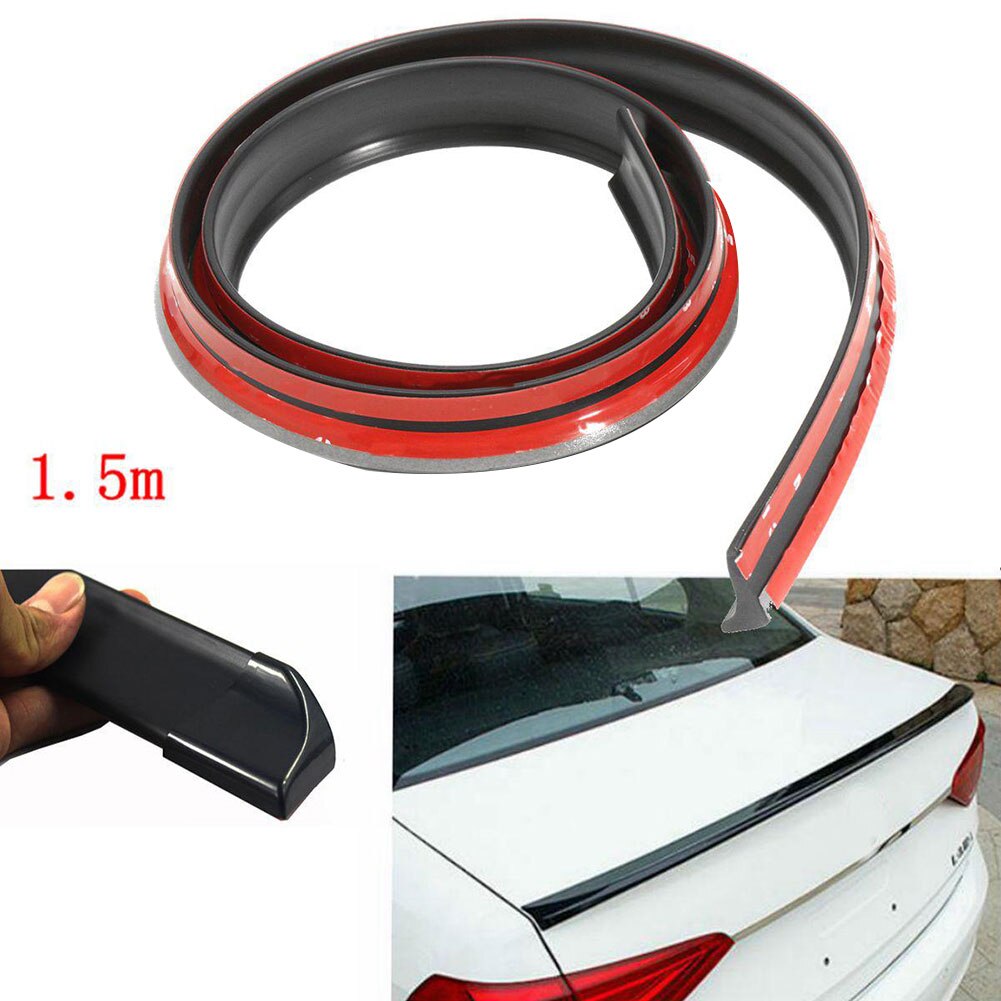 1.5m Carbon Fiber Car Vehicle Spoiler Rear Roof Trunk Splitter Trim Protector