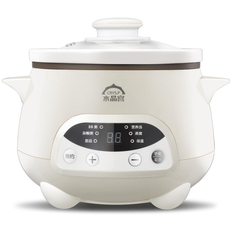 220V 140w 1.2L Automatic insulation Slow cooker Electric cooker Ceramic BB poridge Bird nest 12hours appointment