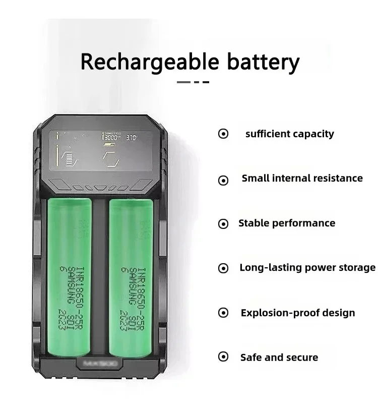 Nueva batería de litio 18650, batería de litio de 2500mAh, herramienta eléctrica, ninguna batería recargable para ventilador pequeño de máquina humana