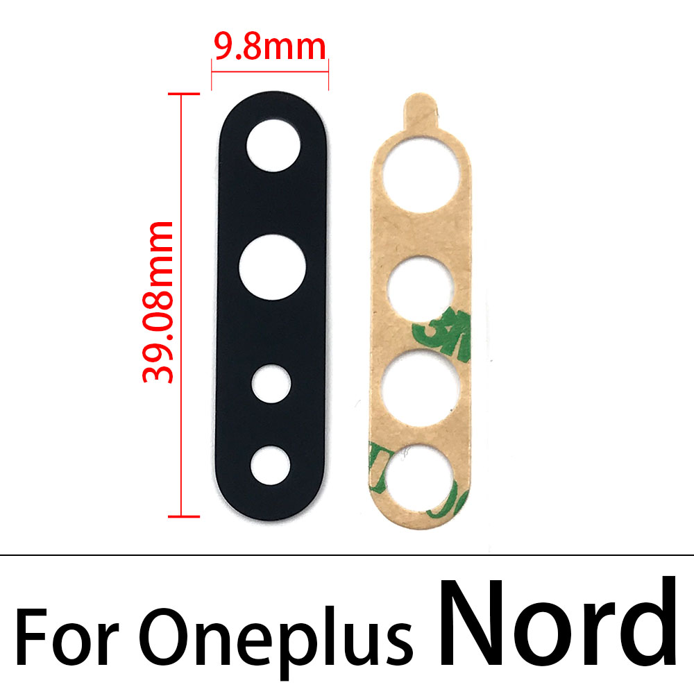 Glass Lens With Glue Sticker For Oneplus 5 5T 6 6T 7 7T 8 8T Pro Nord 9 Pro Nord 100 Camera Glass Lens With Repair Parts: For Oneplus Nord