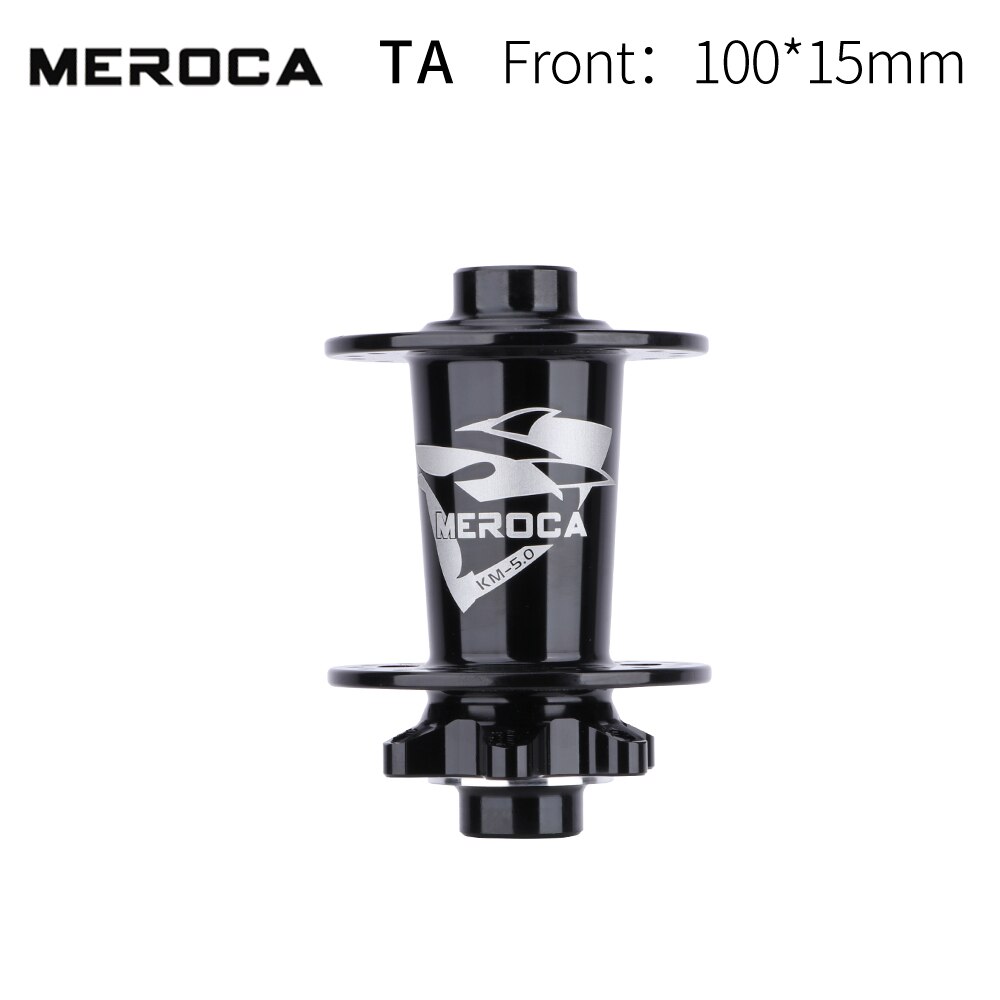 MEROCA km-5.0 Mtb Mountain Bike Hub 32 Holes 5 Bearing 8/9/10/11 Speed Front Rear Qr Or Thru Aluminum Alloy Bicycle Hubs: Black TA Front Hub