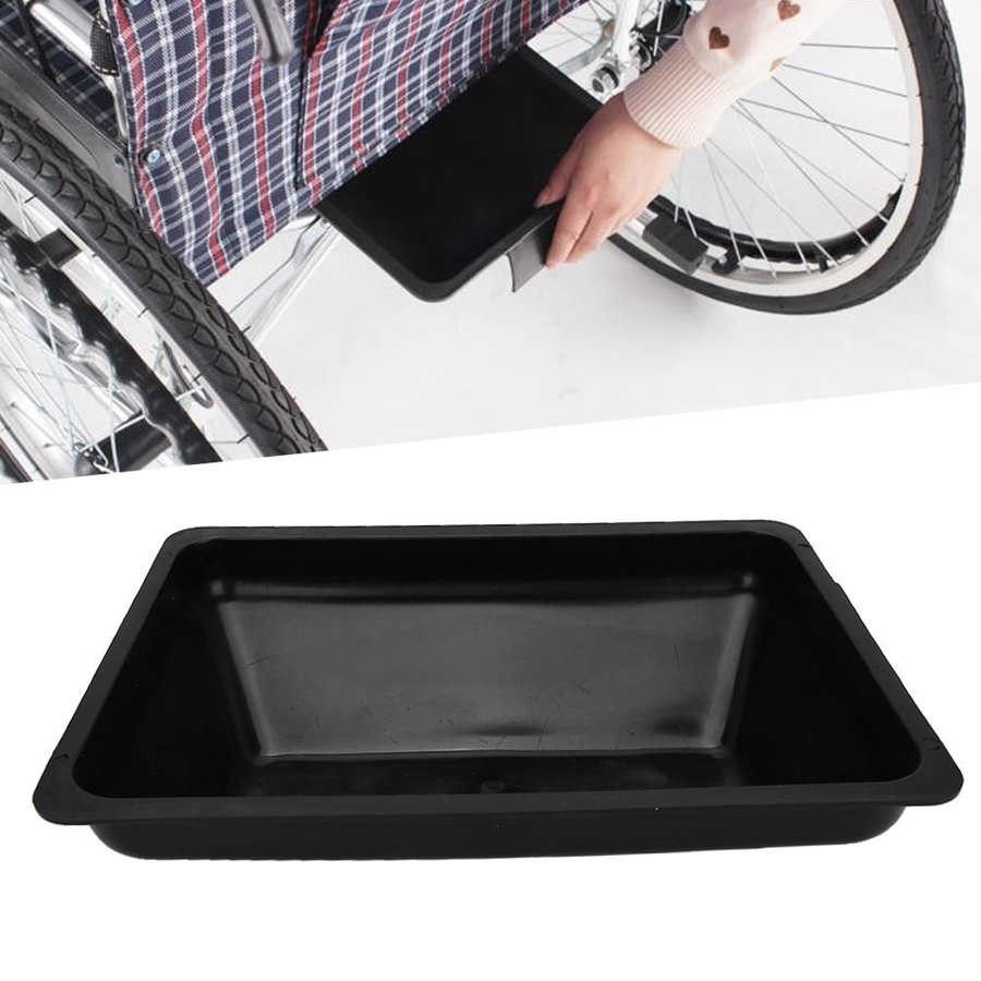 Portable Commode Seat Wheelchair Bedpan Wear-Resistant Large Capacity Elderly Bedpan Wheelchair Accessory Black