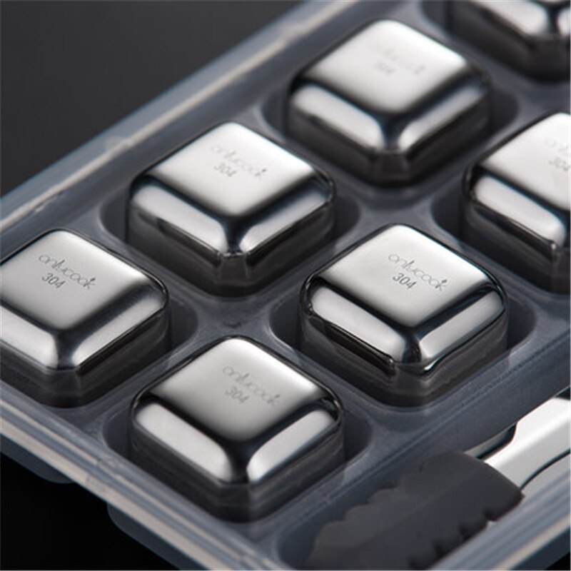 304 stainless steel quick-frozen ice cube ice making mold household whiskey quick-frozen metal ice cube ice tray