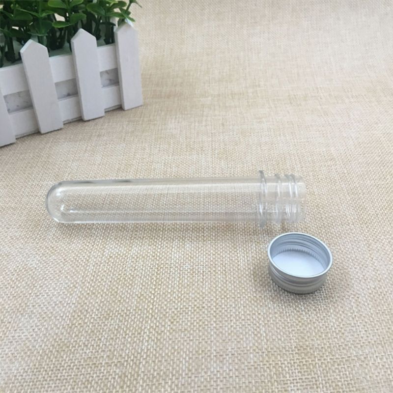 Reagensglas af plast klare og gennemsigtige slikopbevaringsbeholdere med skruelåg 40ml 10 stk