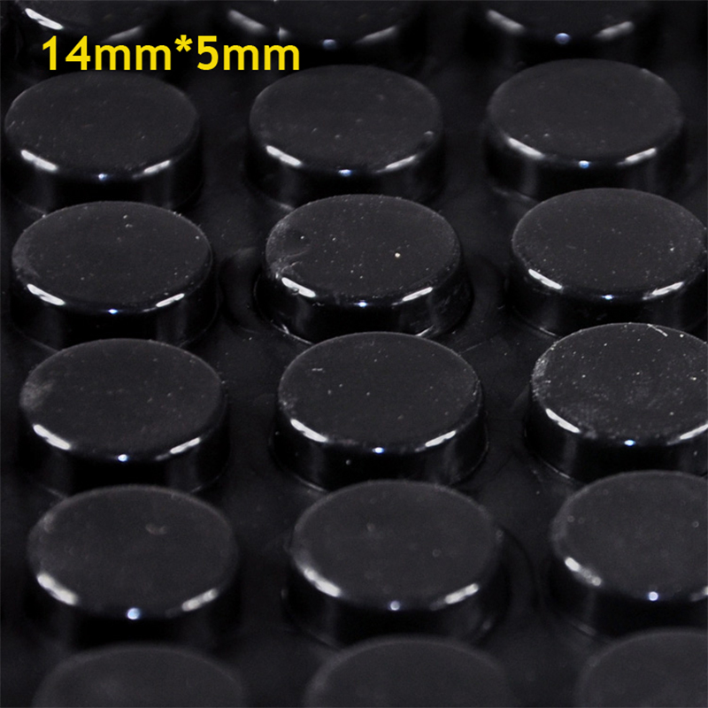 36 stks 14mm * 5mm zwart zelfklevend soft anti slip bumpers siliconen rubber voeten pads geweldig silica gel schokdemper