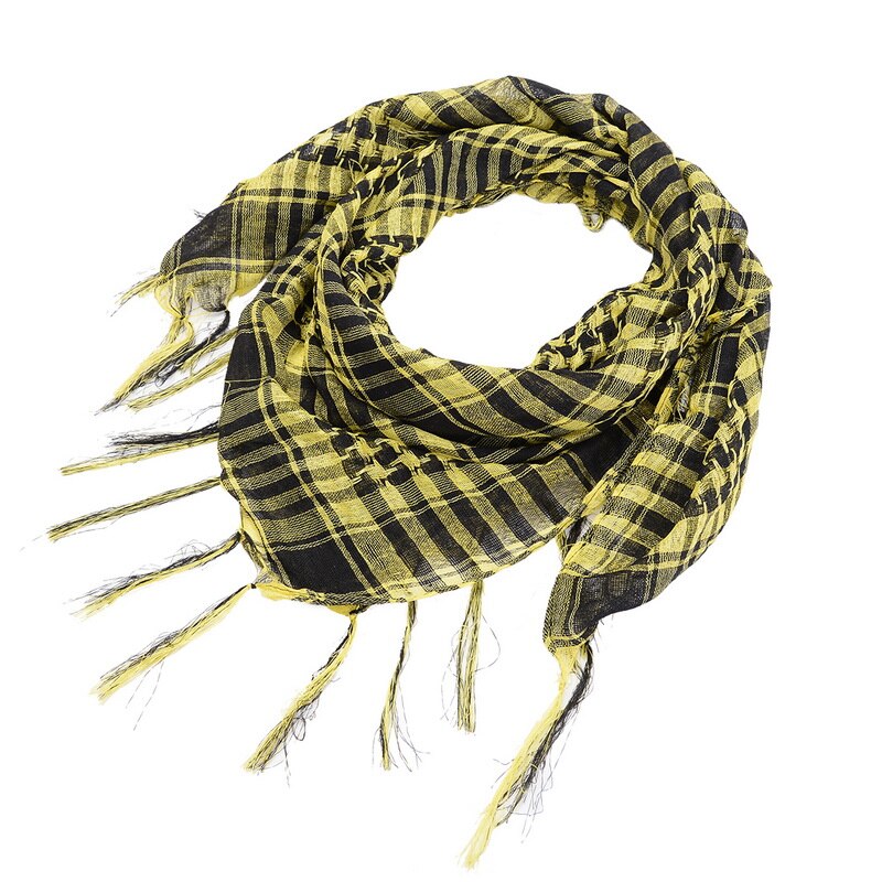 Bufanda de pata de gallo árabe para mujer, gruesa de invierno, suave, cálida, de Cachemira, blanca y negra, larga, con borla,: Black