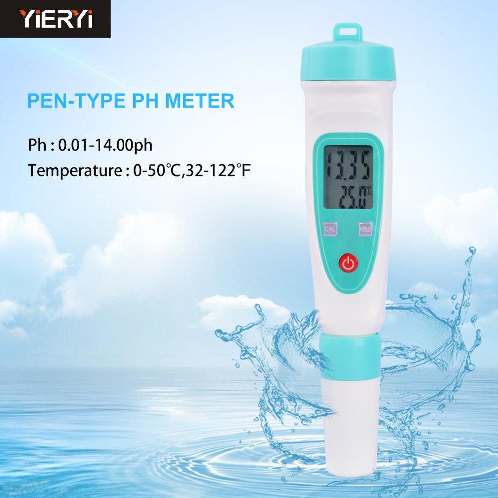 Medidor de ph ph-20/ph-220/ph-20w/ph-220w ph probador portátil 0-14 pH pluma tipo de instrumento de precisión con tampón de ph de