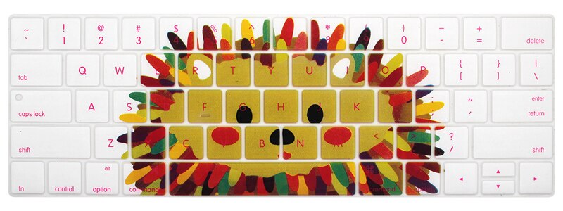 Til macbook pro touch bar 13 15 a1706 a1989 a1707 us version silikone tastatur cover skin med flot print touchbar 13.3 15.4: 12