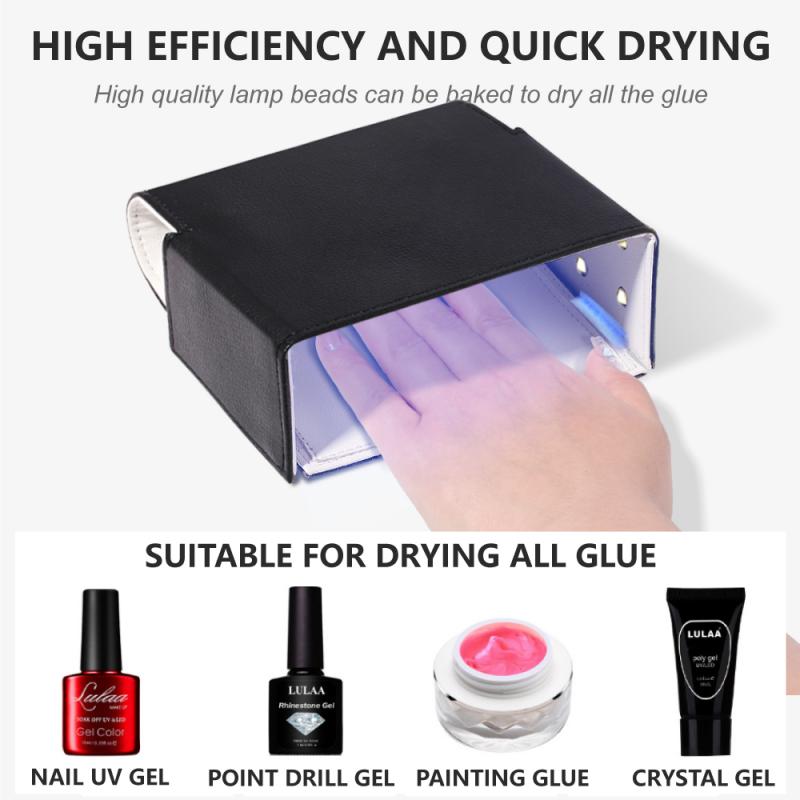 Typ 54w vikbar uv led nagellackstorkar lampa portabel nagellampa snabbtorkande ingen nagelskada härdande manikyrmaskin