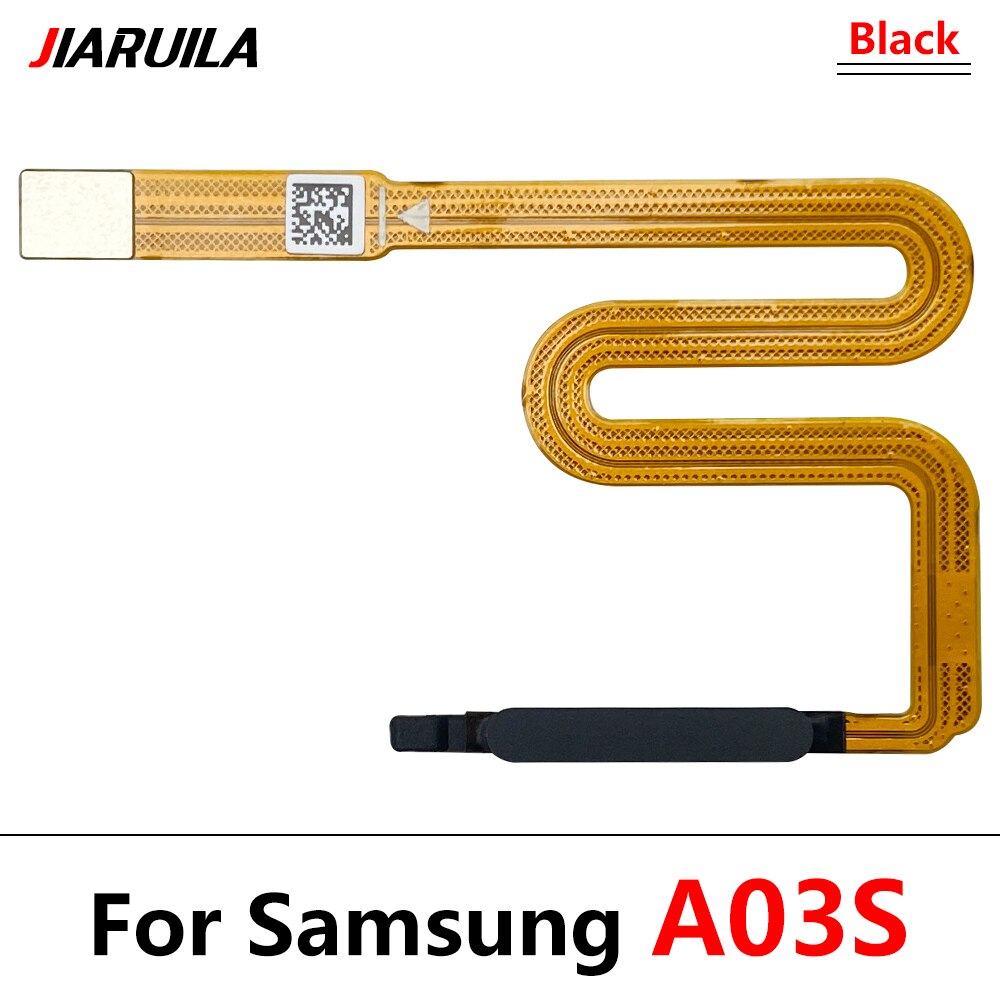 Sensor de huella digital Original para Samsung A12, botón de menú de Inicio, tecla de inicio de retorno, encendido y apagado lateral, botón Flex para A03S: A03S Black
