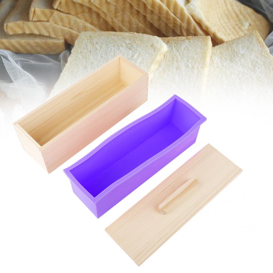 Boîte en bois pour savon rectangulaire | 900/ 1200ml boîte en bois pour savon rectangulaire, outil de bricolage, moules à savon en Silicone, boîte en bois avec couvercle