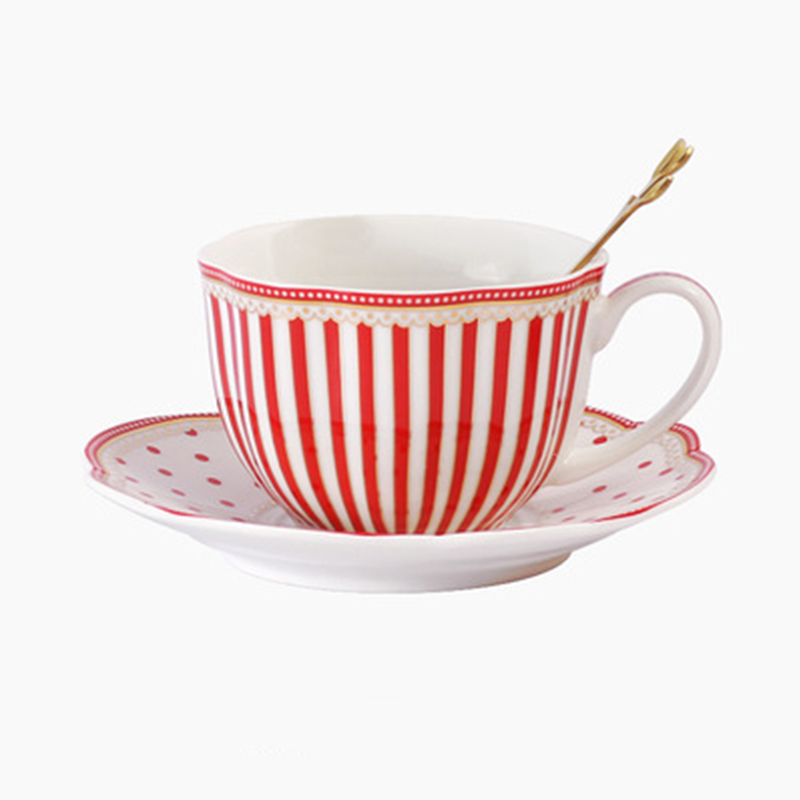 European Ceramic Coffee Cup and Saucer Set Home English Afternoon Tea Cup Office Flower Tea Cup Ceramic Tea Set Cup and Saucer: h