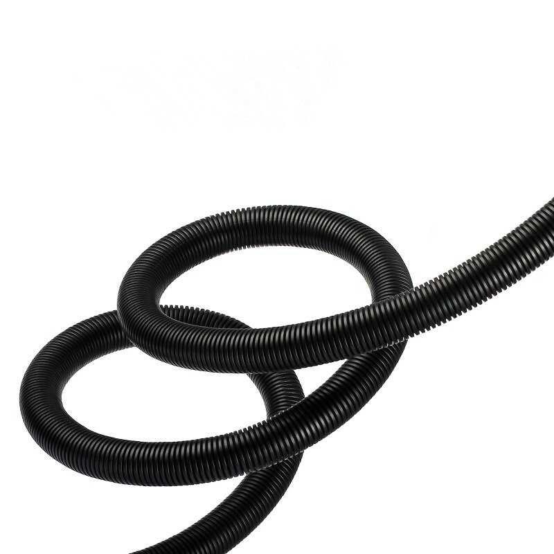 1M Black PA Corrugated Tube Auto Car Pipe Insulation Wire Harness Casing Wire Sheath Threading Hose Wire Protection Tube