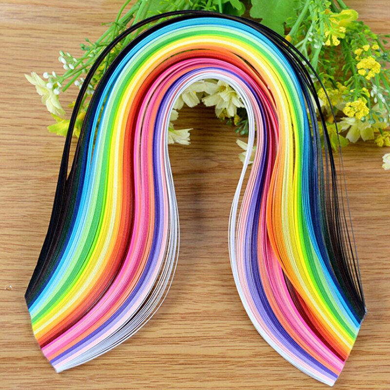 Rainbow Paper Quilling Strips Set 3mm 39cm Flower Paper For Craft DIY Quilling Tools Handmade Paper Decoration