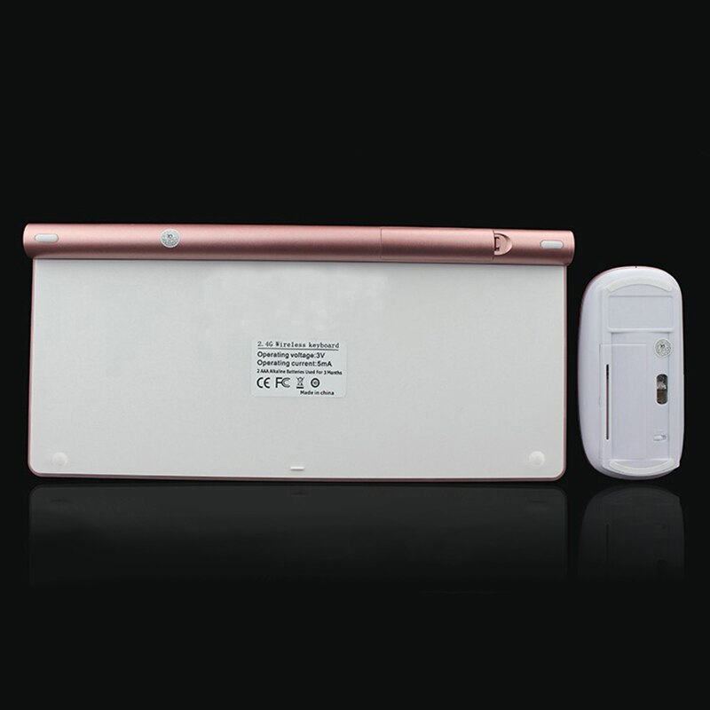 2.4Ghz Ultra-Thin Wireless Keyboard And Mouse Combo With USB Receiver Mouse Keyboard set For Apple PC WindowsXP/7/8/10 rose gold