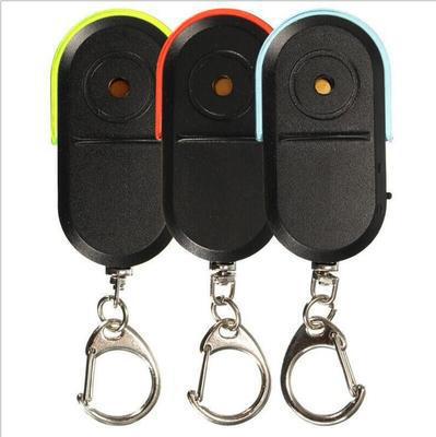 Sem fio 10m anti-perdido alarme localizador chave chaveiro apito som com luz led