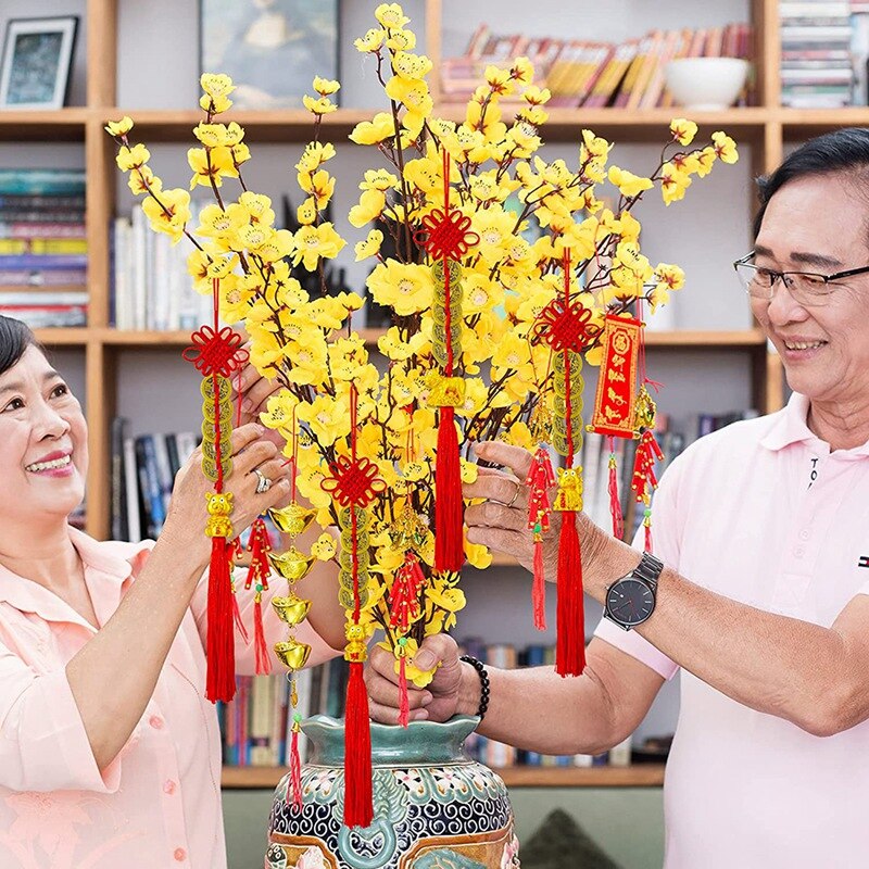 8 Pieces Of Chinese Feng Shui Charm Good Luck Charm For The 2022 Golden Chinese Year Of The Tiger Mascot