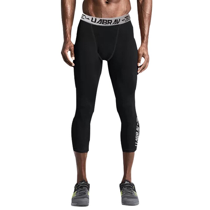 Sport stramme bukser mænd sommer fitness løb quick dry cropped bukser basketball base kompression bukser mænd