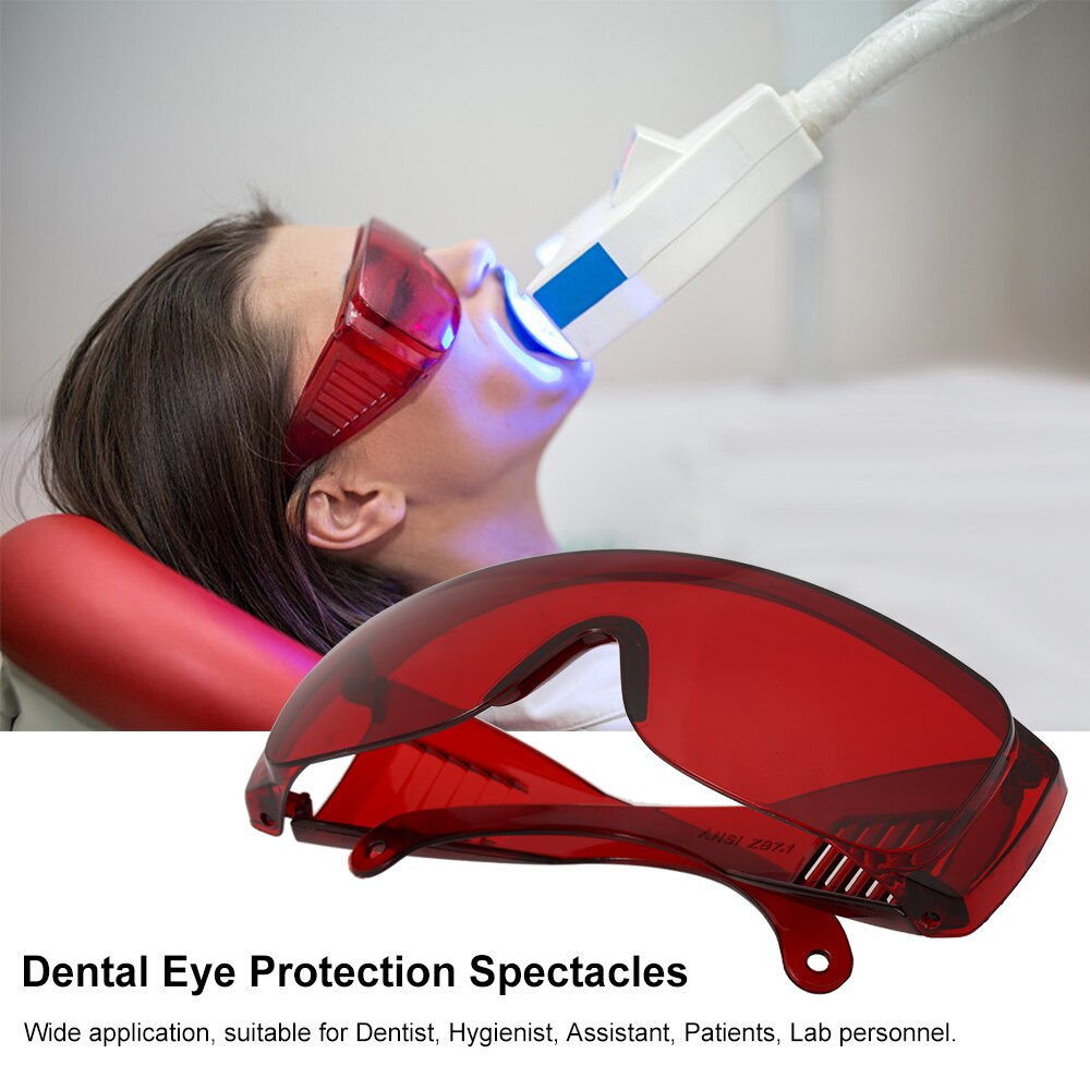 Dental øjenværn briller tandblegning hærdende lys uv til tandlæge briller rød beskyttelsesbriller beskyttende øje