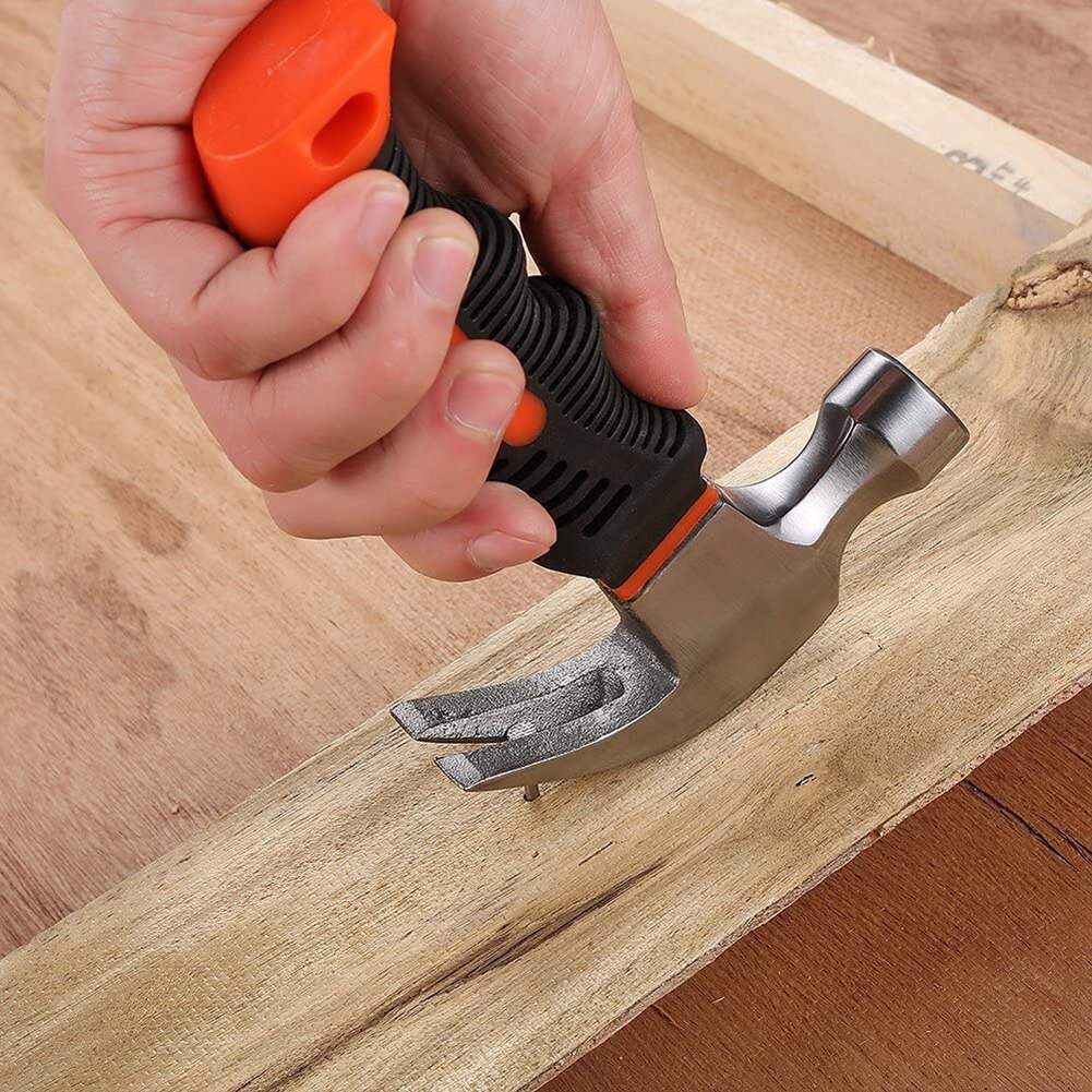 Kleine klauwhamer mini stompe spijkers gereedschap glanzend gepolijste kop comfortabele zachte handgreep tp