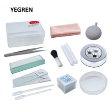 Biological Microscope Accessories Set Making Biological Specimen Tools Slides Dropper Tweezers Test Tube for Laboratory Teaching