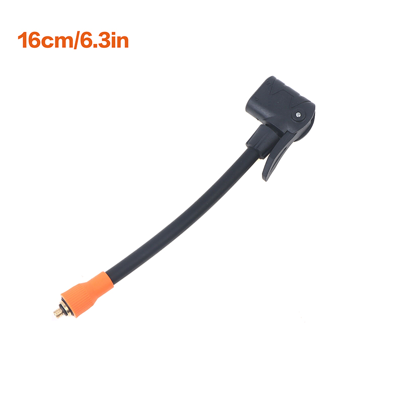 M6-Gewinde-Luftfutter mit Luftschlauch, Standard-Reifenventil-Feingewinde, geeignet für integrierte Luftpumpe mit M6-Gewinde: Braun