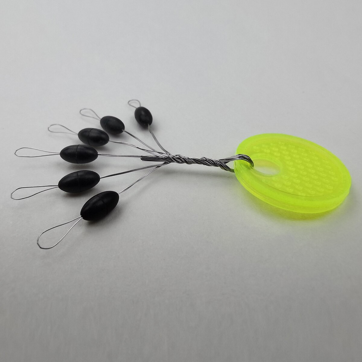 Juego de granos de goma ovalados para pesca, juego de granos de goma negra de , accesorios de pesca, lote de 10/20 unidades