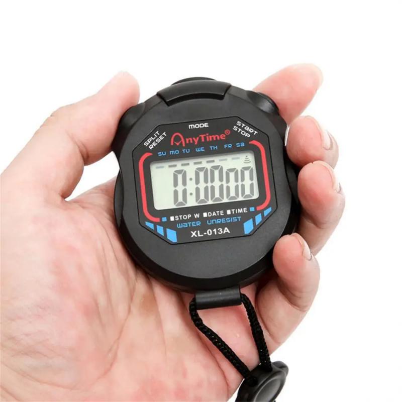 Classic Waterproof Digital Handheld LCD Handheld Sports Stopwatch Timer Stop Watch With String Timers Stopwatch