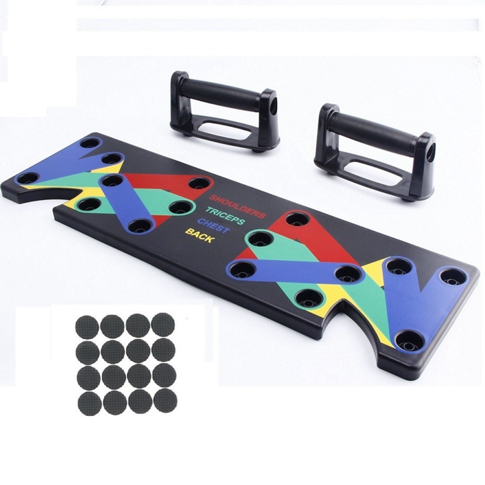 Tablero de entrenamiento físico 9 en 1 para casa, sistema integral de ejercicio, ideal para flexiones, gimnasio, deporte en interior, culturismo, para hombres y mujeres