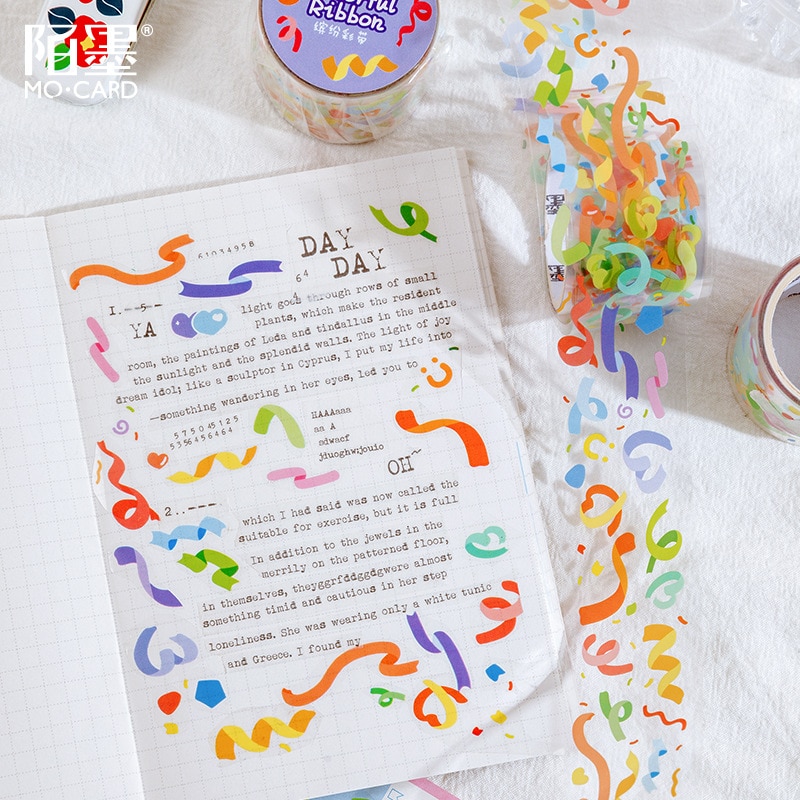 Ruban de célébration de fête ruban de masquage ballon planificateur décoratif ruban adhésif bricolage Scrapbooking autocollant étiquette papeterie