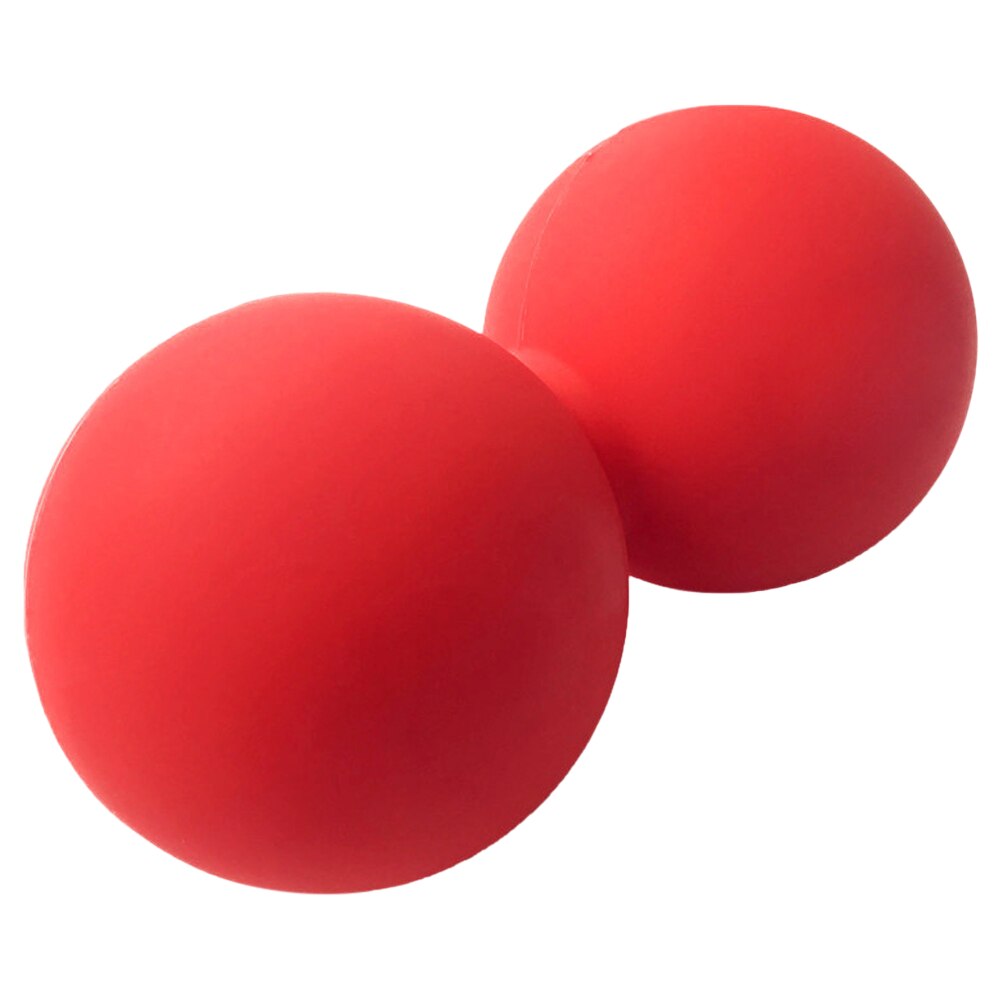Peanut massage kugler dobbelt lacrosse kugle silikone dybt vævsmassage værktøj muskelaflastning mobilitetskugle til fysioterapi: Rød