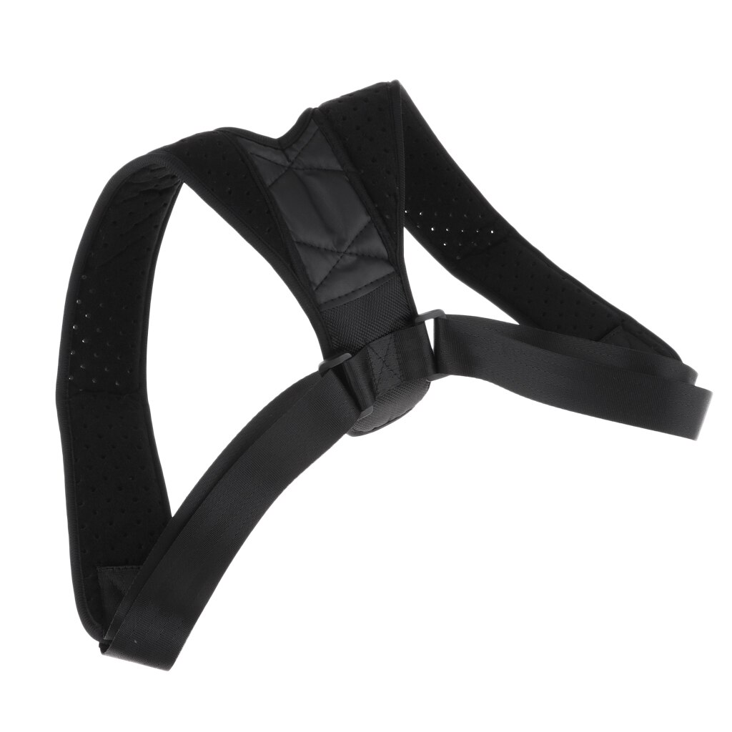 Corrector de postura para hombros y espalda, soporte para Rotura de clavícula, negro
