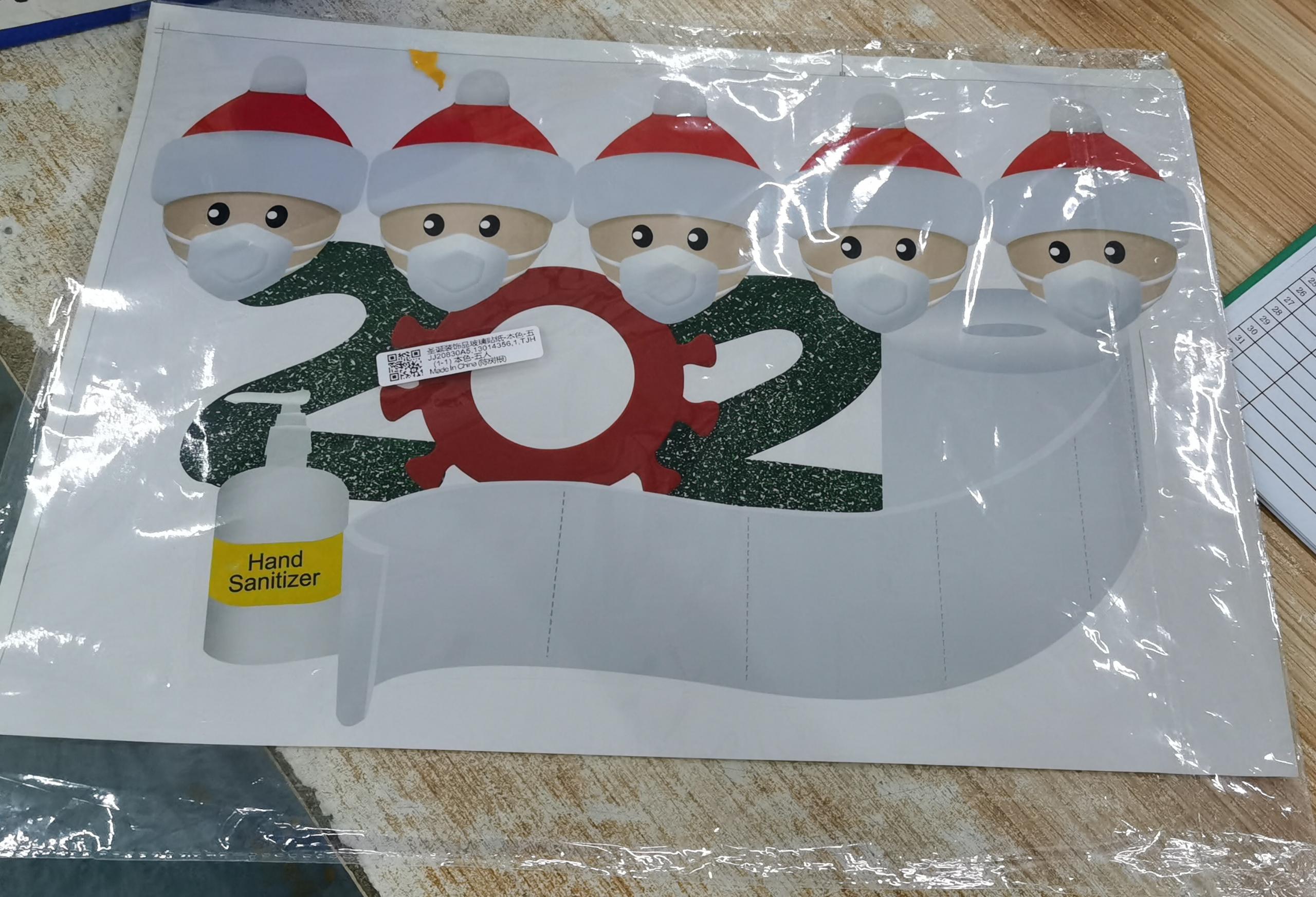 Kerst raamstickers overleefden familie raamstickers stickers voor thuis winkeldecoratie: 5