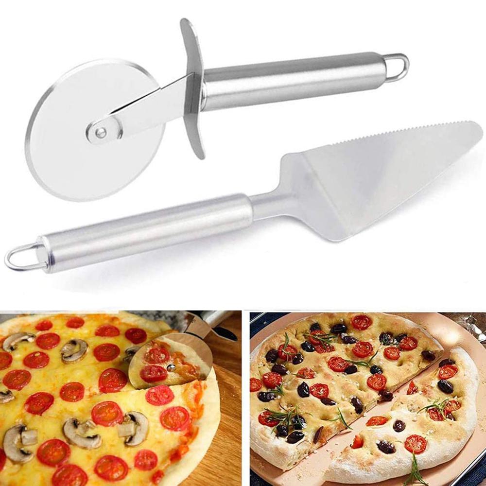 Pizza Cutter Wiel Kit Met Schop Rvs Pizza Taarten Wiel Slicer
