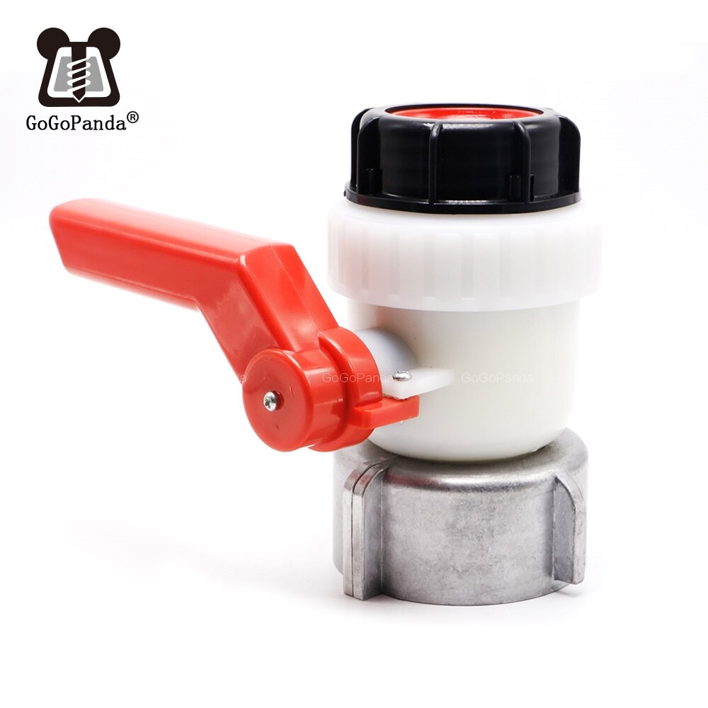 1000L Water IBC Tank Container Inlet 80mm 75mm 62mm To Outlet Male 2Inch DN50 A Ball Valve