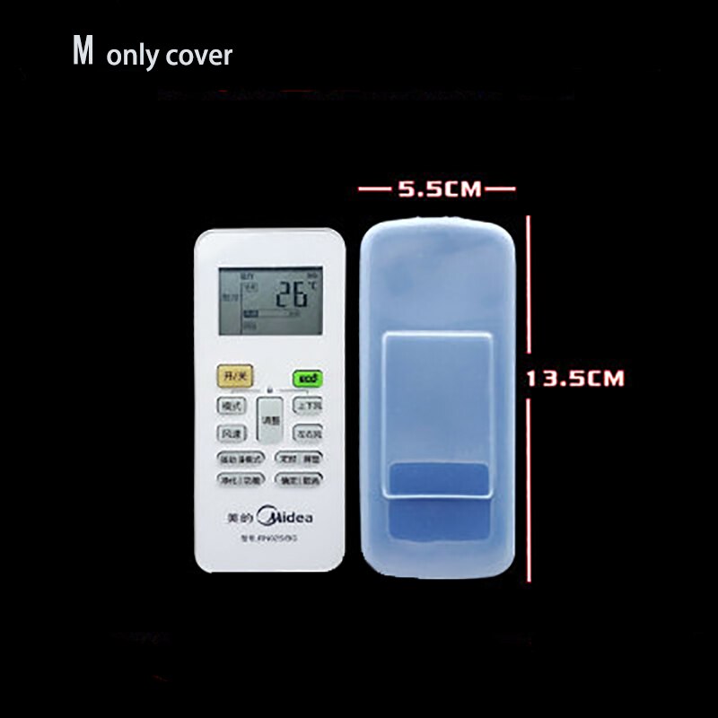 Silicone Remote Control Cover Transparent TV Remote Control Case Air Conditioning Dust Protective Case Waterproof Storage Bag: M